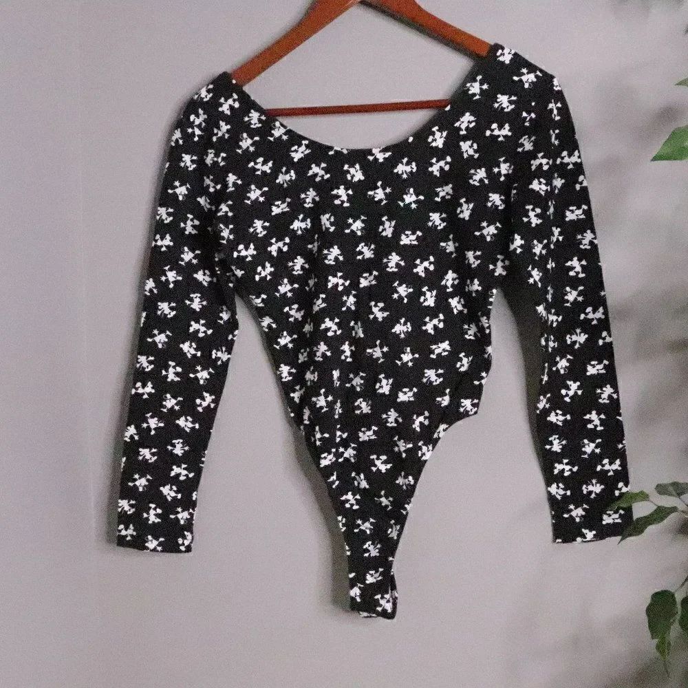 Vintage 90s Mickey Unlimited Disney Bodysuit Womens M Mickey Mouse USA